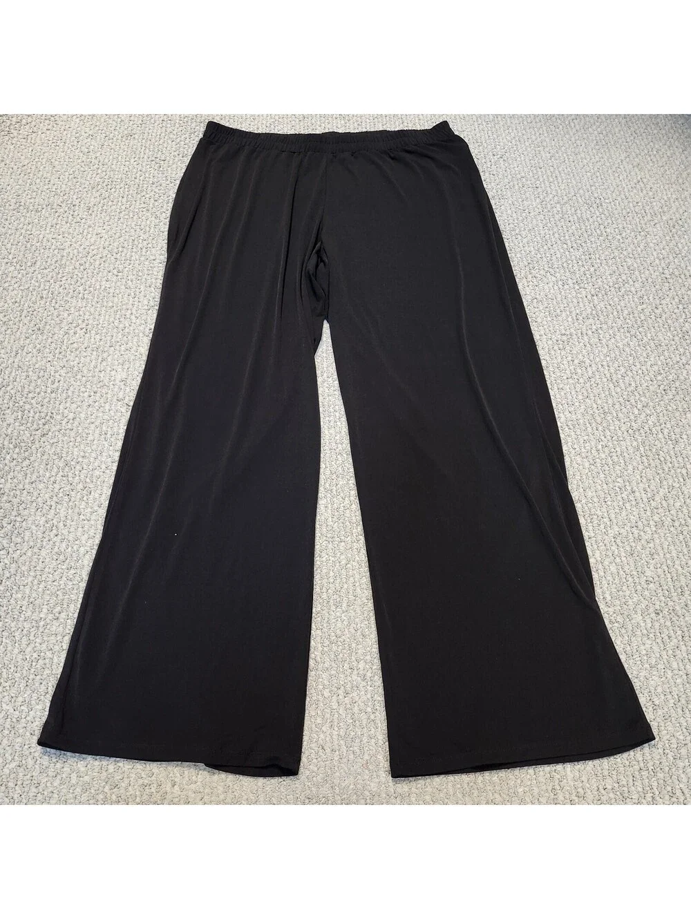 Michael Kors Black Straight Leg Pants Size 2X Elastic Waist